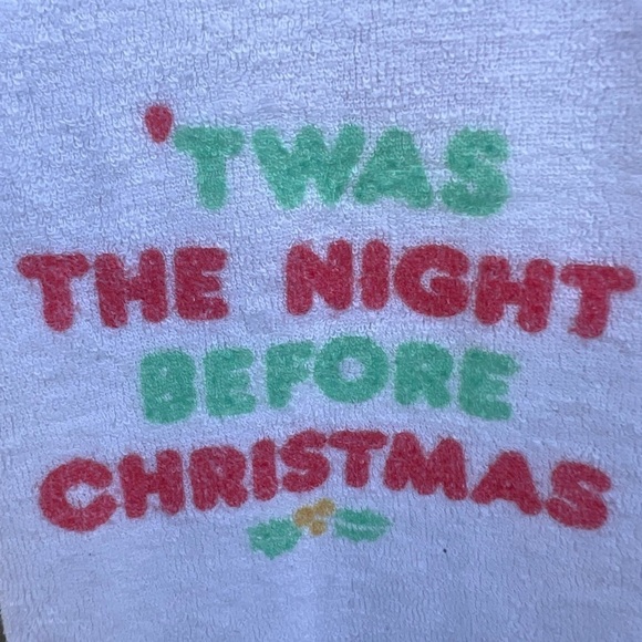 VTG Carter’s Christmas Bear Footed Sleeper Terrycloth Night Before Christmas Lrg - Picture 3 of 15